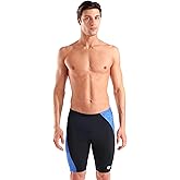Arena Men's Performance Ribbed Swim Jammer Sports Shorts Training Bathing Suit