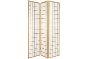 SQF Square Room Divider Shoji Screen Wood Natural 3 to 10 Panel (3)