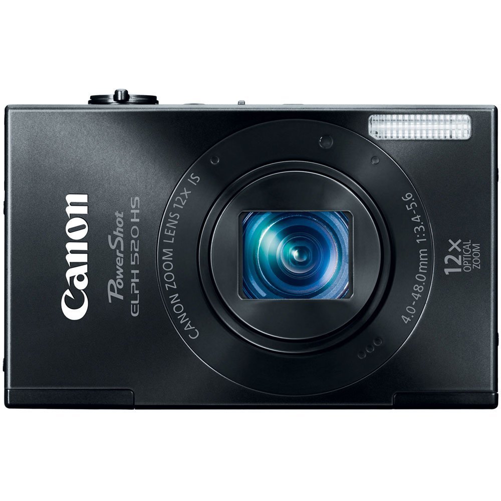 Canon PowerShot ELPH 520 HS 10.1 MP CMOS Digital Camera with 12x Ultra Wide-Angle Optical Image Stabilized Zoom Lens and Full 1080p HD Video (Black)