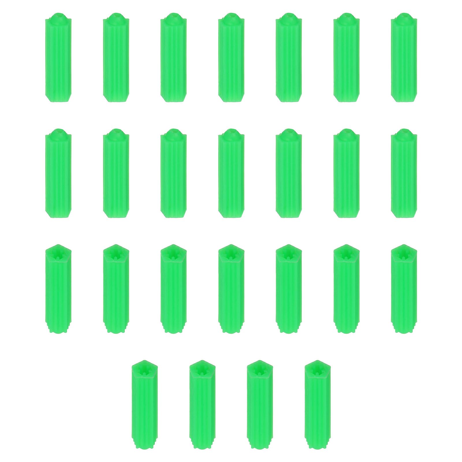 DTGN 8x26mm Wall Anchors - 50 Pack - Good for Concrete Tile Cement - Plastic Drywall Plugs Anchors Screws Expanding Plastic Screw Anchors - Blue