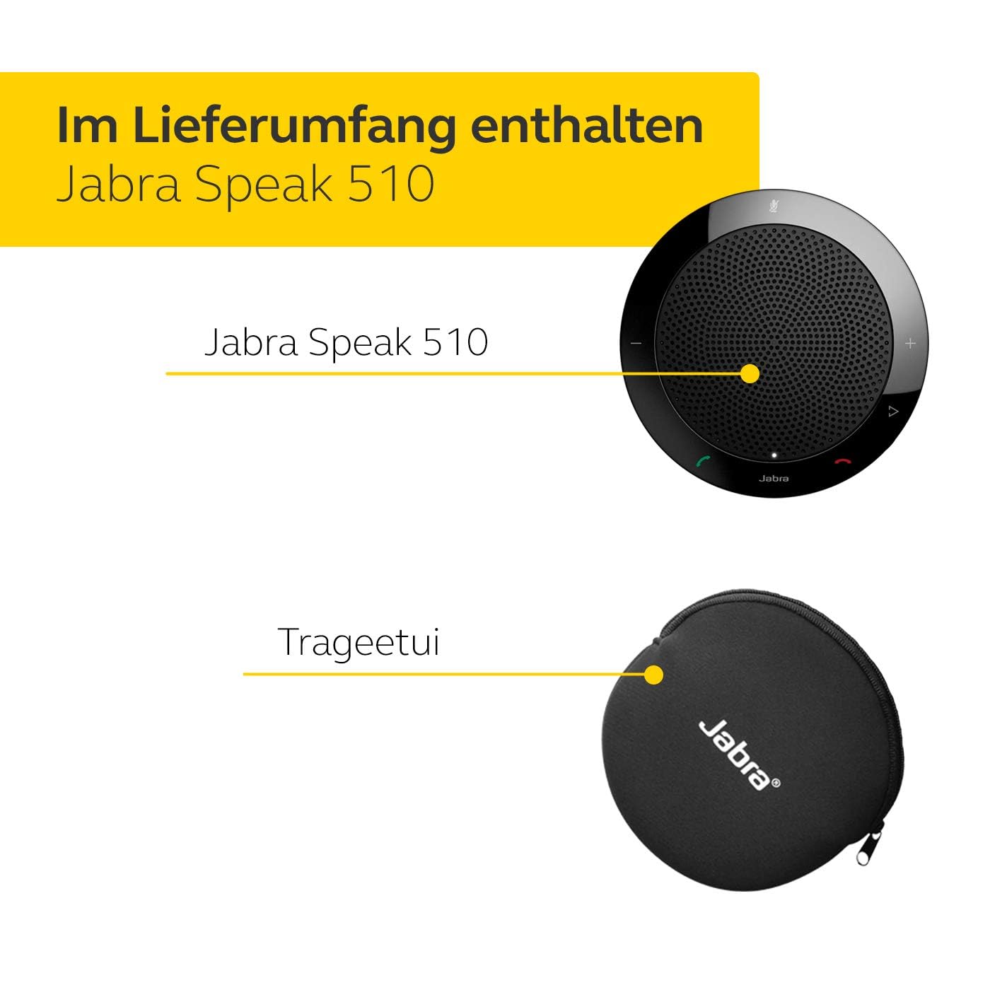 Jabra Speak 510 Konferenzlautsprecher - Microsoft zertifizierter tragbarer Lautsprecher mit USB-Anschluss - Für Laptop, Smartphone und Tablet 7