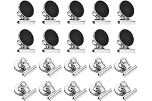 Magnetic Clips 20 Pcak Magnetic Hooks Clips Strong Refrigerator Magnets Clips with Neodymium Magnets,Best for Hanging Home De