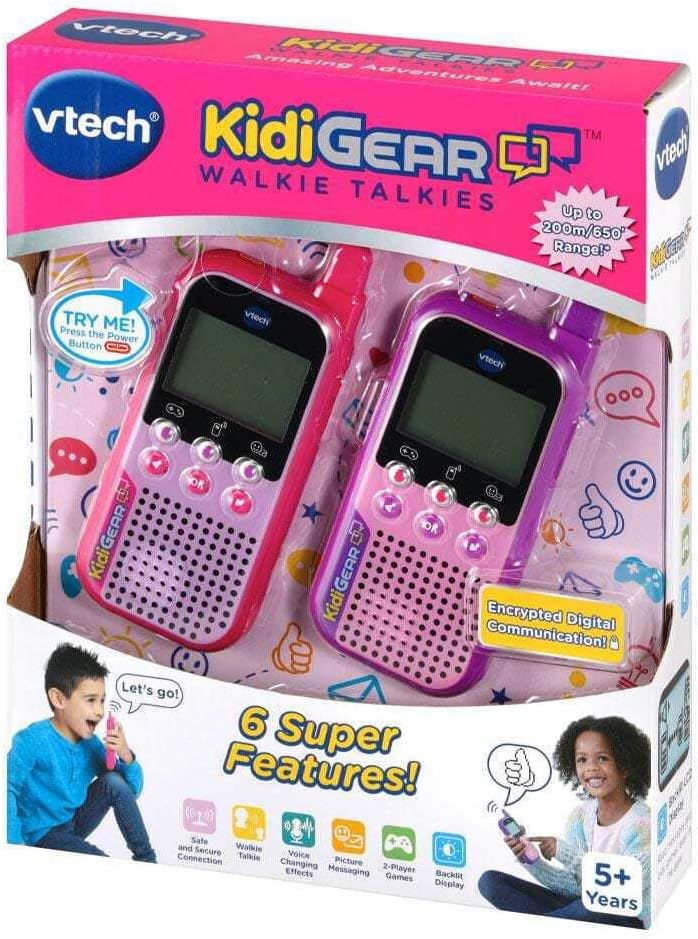 VTech 518553 KidiGear Walkie Talkies, Pink BigaMart