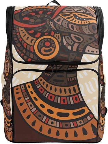 Amazon リュックレディース メンズ 黒 アフリカ 女性 イラスト キャラクター 通勤 Outdoor 軽量 大容量 防水加工 修学旅行 登山 ビジネス 薄型リュック Pc リュック カジュアル 男女兼用 Natax レディース