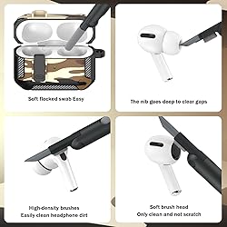 RFUNGUANGO for AirPods Pro Case Cover with Cleaner