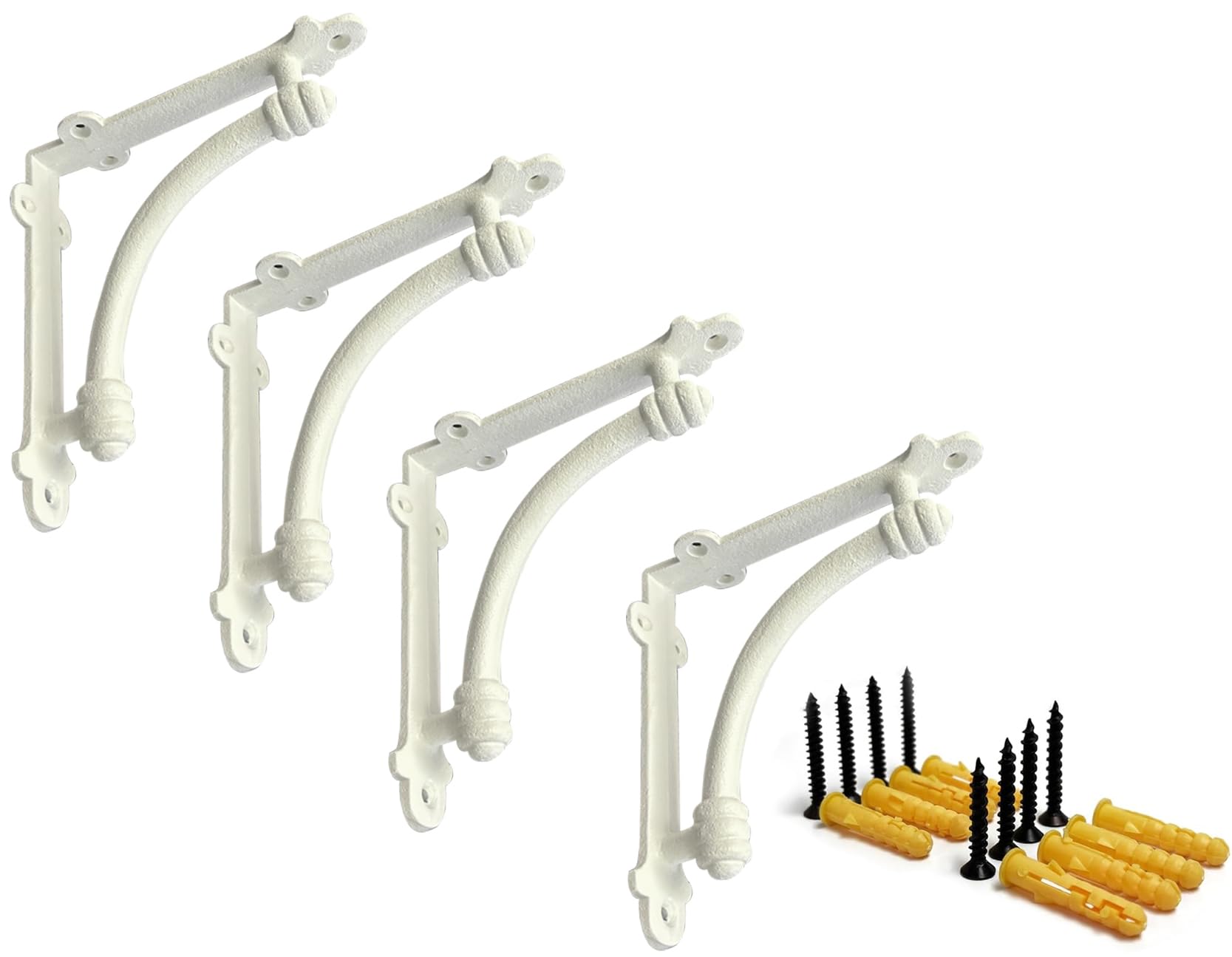NACH JS-90-064WTS Shelf Bracket, White, Small