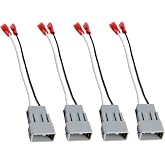 HSTECH 72-7800 2 Pairs (4 Pack) Car Speaker Connector Harnesses for with 1990-Up Honda and Acura Vehicles