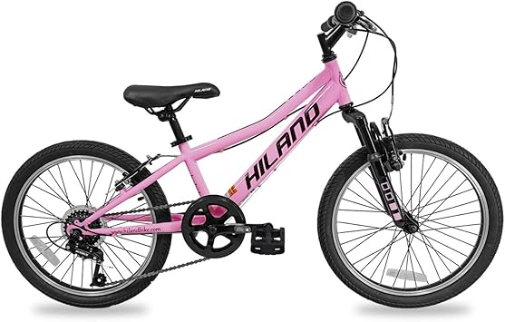 Amazon Hiland Cuddy インチ キッズ バイク マウンテンバイク 対象年齢 4 5 6 7 8 9歳 男の子 女の子 コーラルピンク Hh Hiland 子ども用自転車