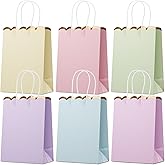 Confettiville Small Gift Bags with Handles, 12-Pack Paper Party Favor Goodie Bags, 5.82 x 3.15 x 8.18 Inches, 6 Designs in Ethereal Pastels, Ideal for Birthdays, Baby Showers, and Christmas Parties