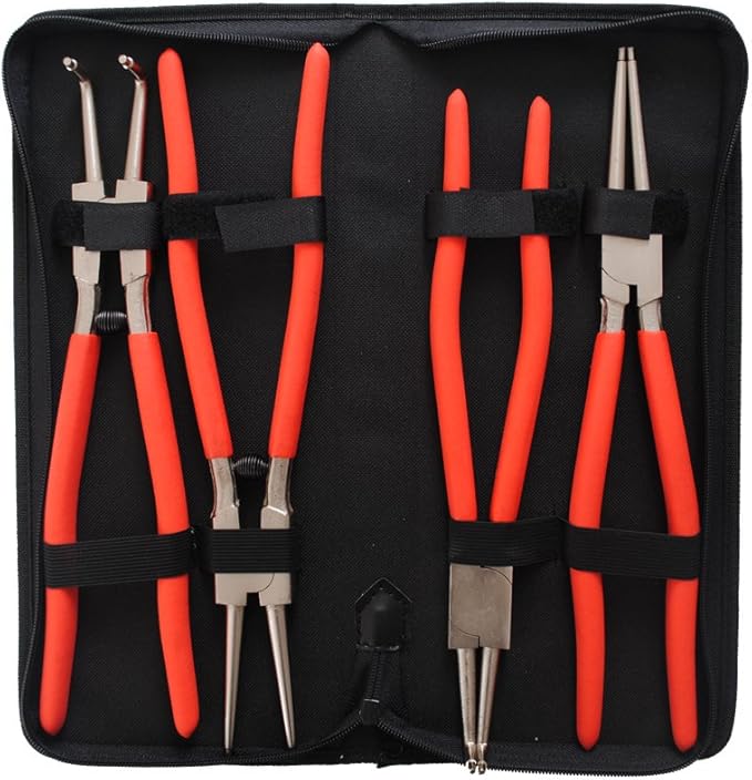 Sprengringzangen Set - 2-teilig Mit Gerader & Gebogener Zange