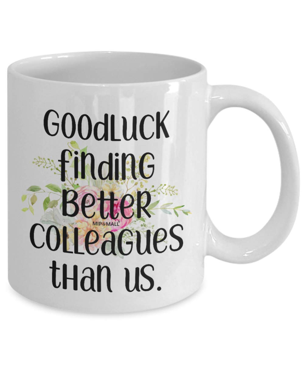 Funny Leaving Gifts for Colleague Boss Friends Men Women - Goodluck Mugs Cup, Christmas Presents - MG1140