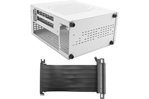 Gorilley A07 Mini ITX Computer Case Chassis HTPC Host Case USB3.0 ITX Enclosure with Graphics Card Extension Cable(C)