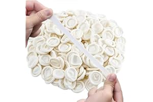 HENWUBEI 400 Pcs Latex Finger Glue, White Disposable Medium Finger Protection Finger Glue, for Electronic Repair, Handmade, I
