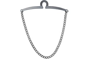 VVCOME Men's Tie Chain Gold Silver Black Tie Clips Link Chain Cravat Collar Pins with Gift Box