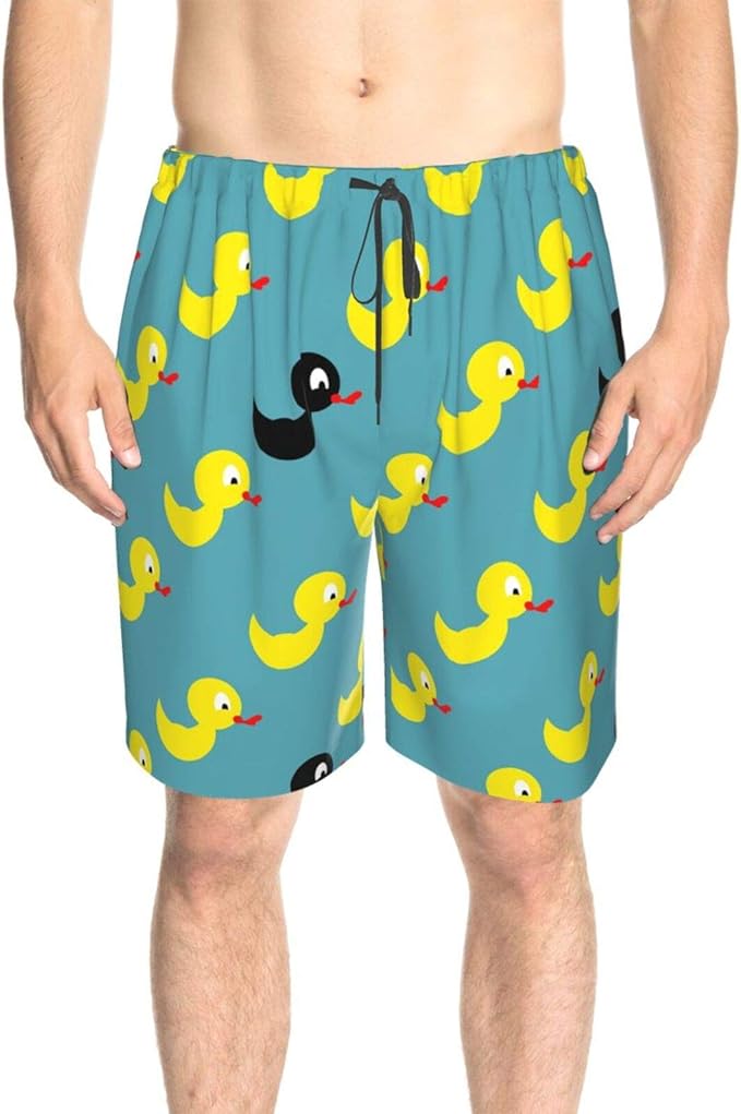 Cyloten Childrens Rubber Toy Duck Swim Trunks Men's Breathable Bathing