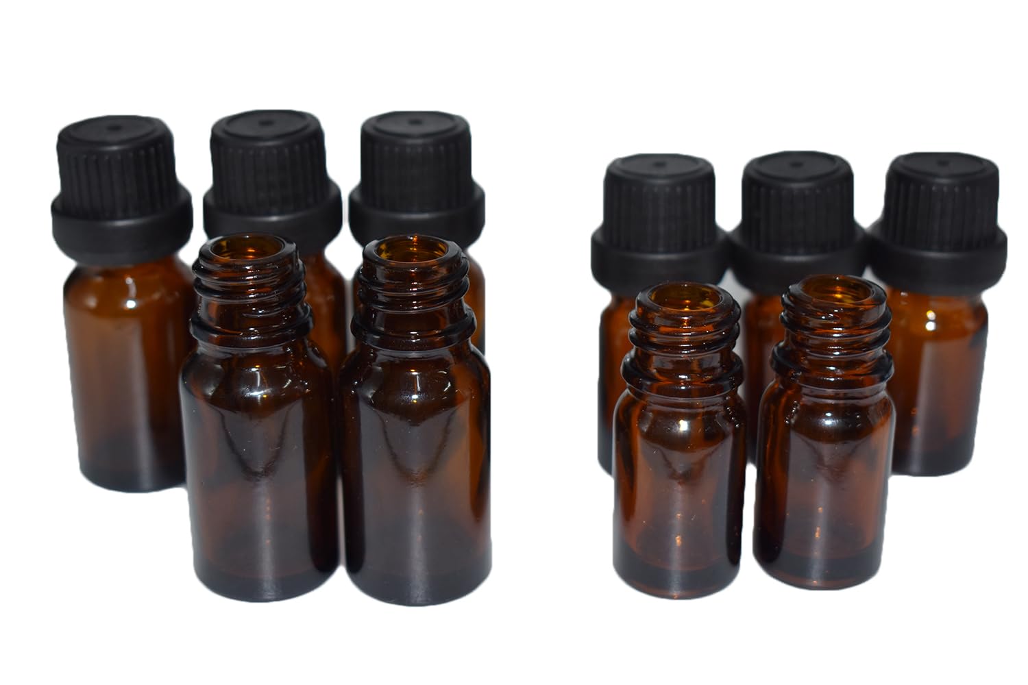 Photo 1 of Hustar Essential Oil Bottles, 5ml & 10ml 10pcs Empty Amber Small Travel Bottle