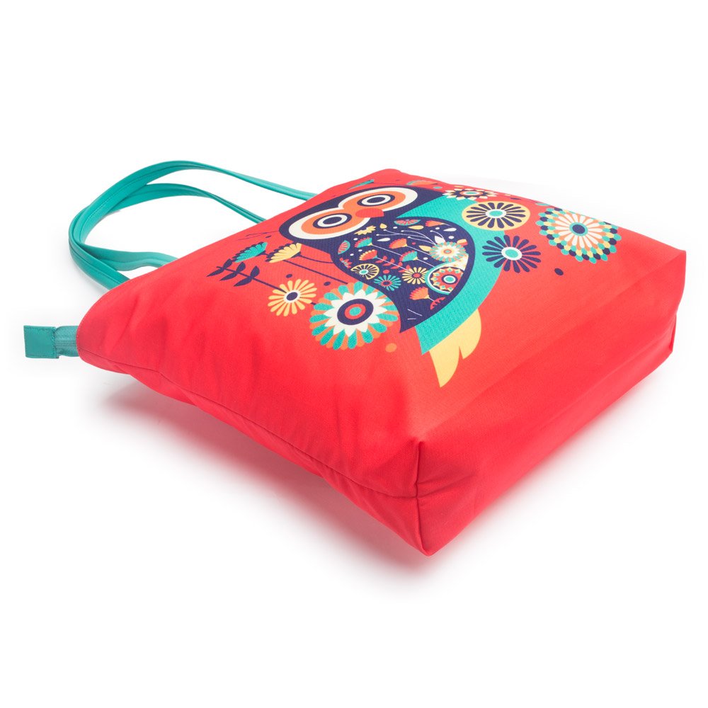 chumbak paisley owl polyester tote bag