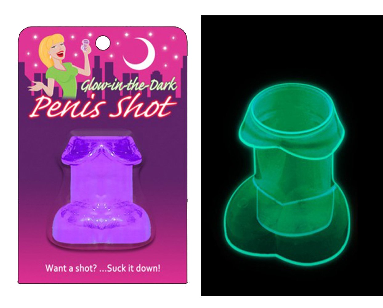 Kheper Games Glow in The Dark Penis Shot Glass