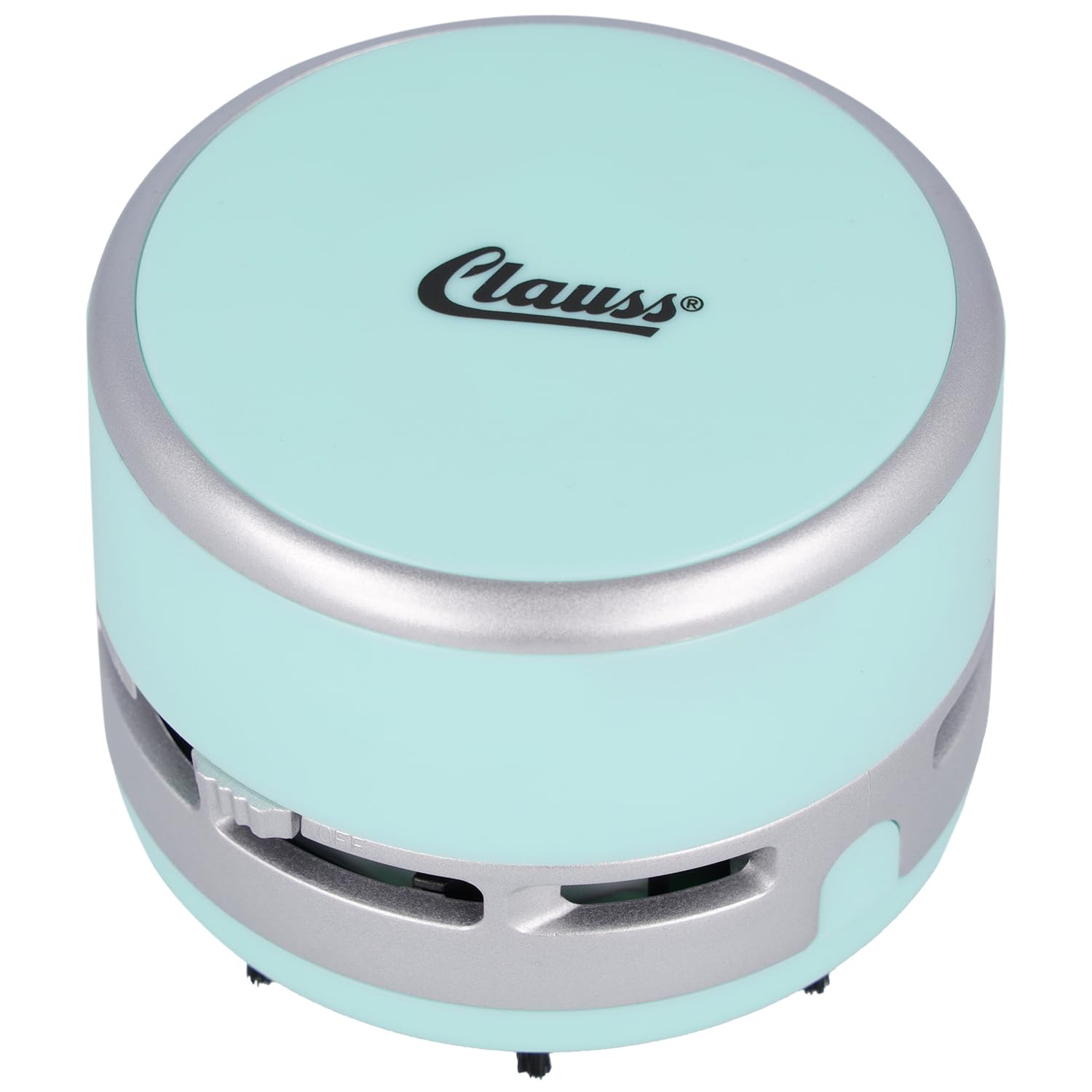 Clauss 2Clean Desk Vacuum Cleaner Mint Green, Mini vacuum cleaner as an office gadget, Ideal for office, household or car, 2 x AA batteries (not included) | Easy to clean, CL-50002 00