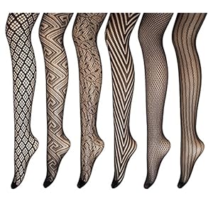 PreSox Pantimedias de malla de nailon sin costuras, 5 unidades