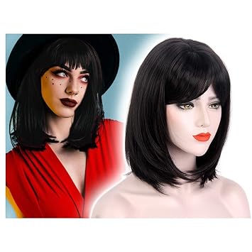Stfantasy Women S Black Bob Short Wig Shoulder Length Straight