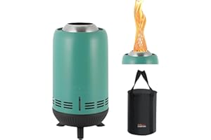 ONLYFIRE OUTDOOR LIVING 12" Tabletop Fireplace with Carrying Bag, Portable Fire Pit for Camping RV Tailgating Patio Backyard Bonfire, Smokeless Camp Stove, Stainless Steel, #FP054 Blue