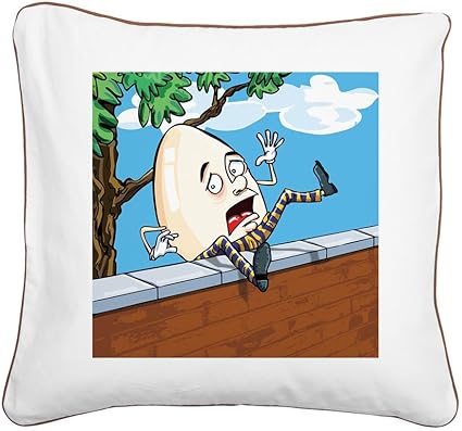 Amazon Com Square Canvas Throw Pillow Brown Humpty Dumpty Sat On