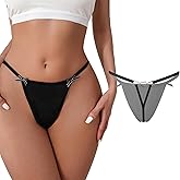 ADSEXY Women G-String Thongs Panties T Back High Waist Seamless Underwear Sexy Heart Shape Chain