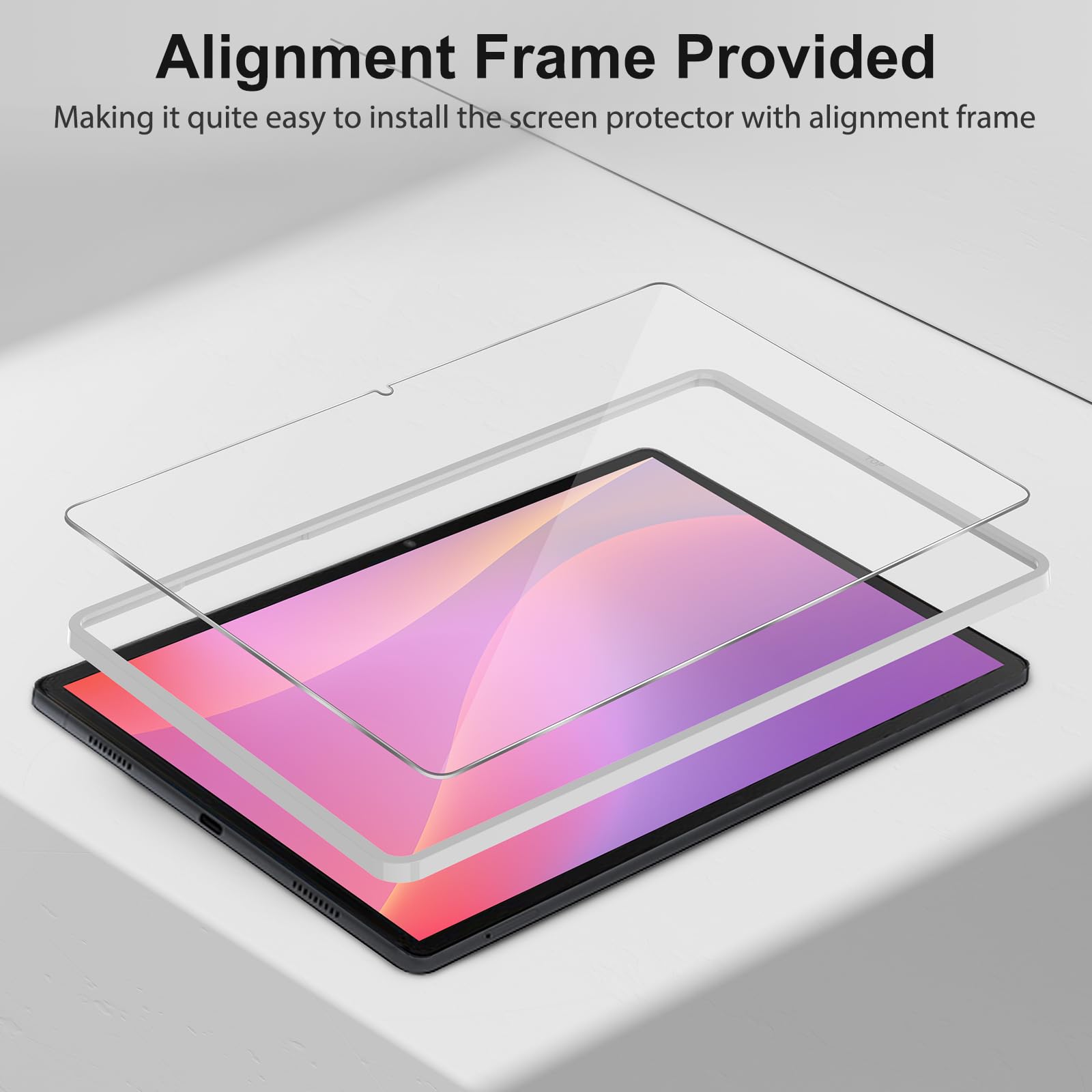 SPARIN 2 Pack Screen Protector for Samsung Galaxy Tab S10 Lite/S10 FE/S9 FE 5G 10.9 inch & Galaxy Tab S9 11 inch, with Easy Installation Frame, 9H Tempered Glass Case Friendly/S Pen Compatible