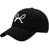 Trendy Bow-Tie Baseball Cap for Women and Men Trucker Hats Y2k Adjustable Fashion Sun Hat with Visor for Hiking & Travel