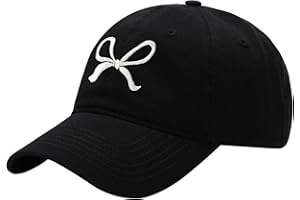 ANYZSCO Trendy Bow-Tie Baseball Cap for Women and Men Trucker Hats Y2k Adjustable Fashion Sun Hat with Visor for Hiking & Travel