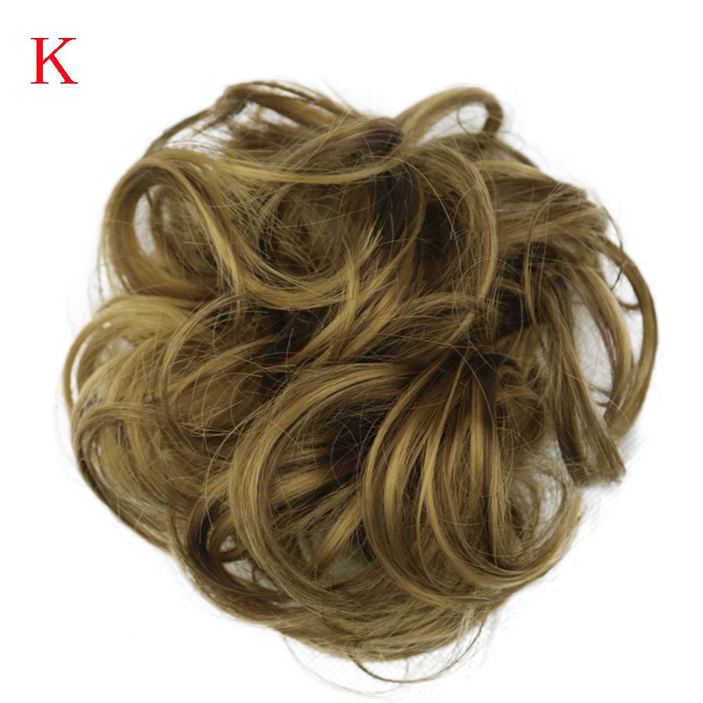 Velneet Women Beauty Straight Messy Bun Haircut Hair Twirl Piece