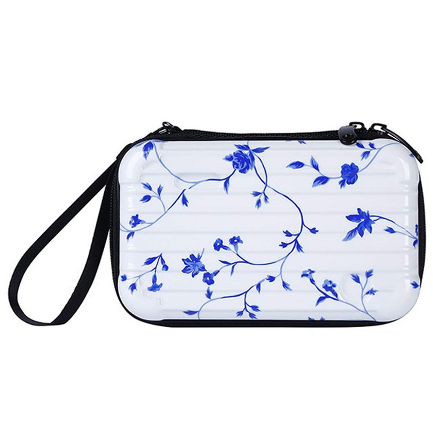 New Waterproof Makeup Bags Hard Portable Cosmetic Bag Women Travel Organizer Necessity Beauty Case Suitcase Make Up Bag,blue Pattern