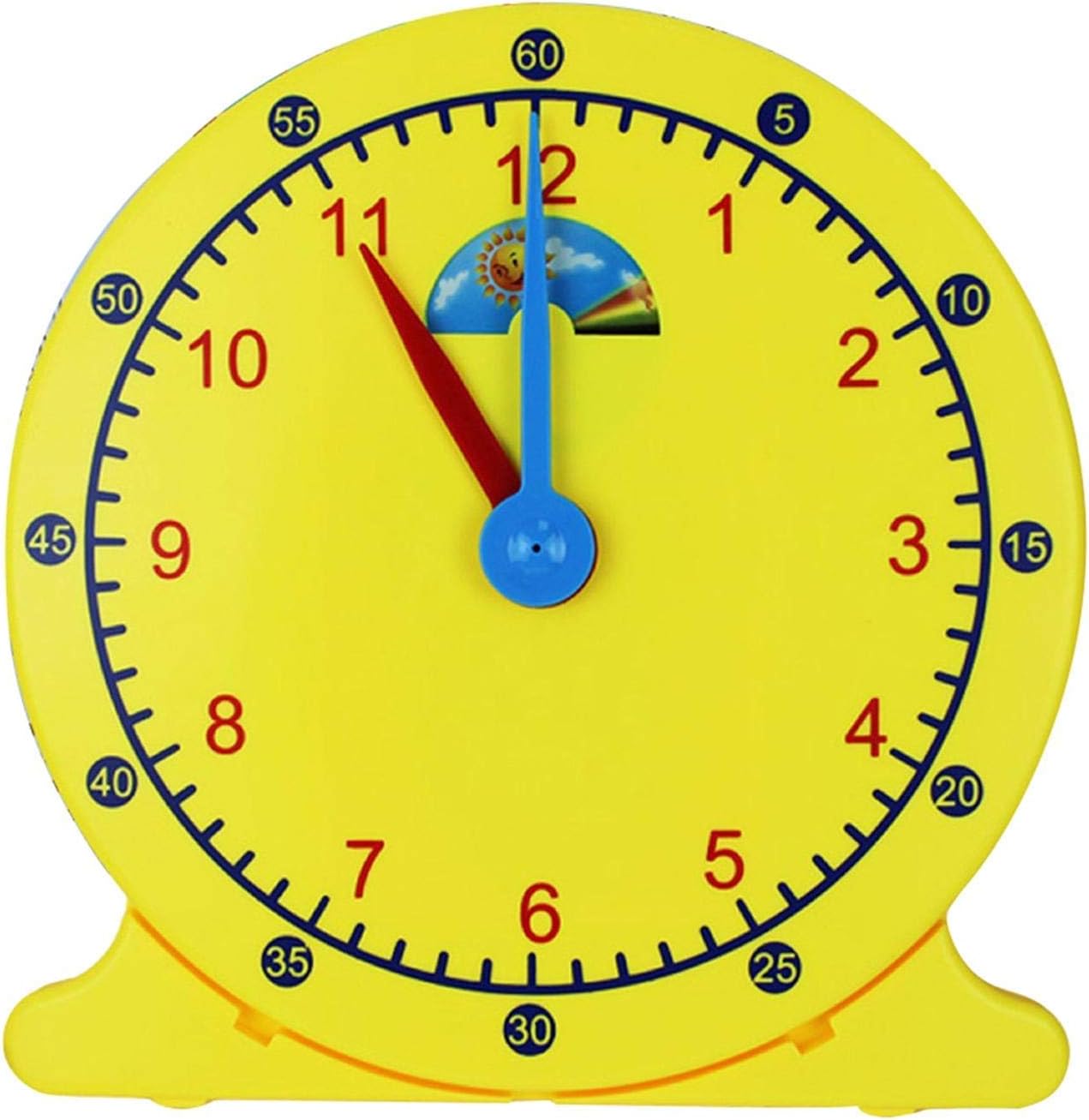 POHOVE Time Teaching Clock Large 12″ Classroom Demonstration Night And
