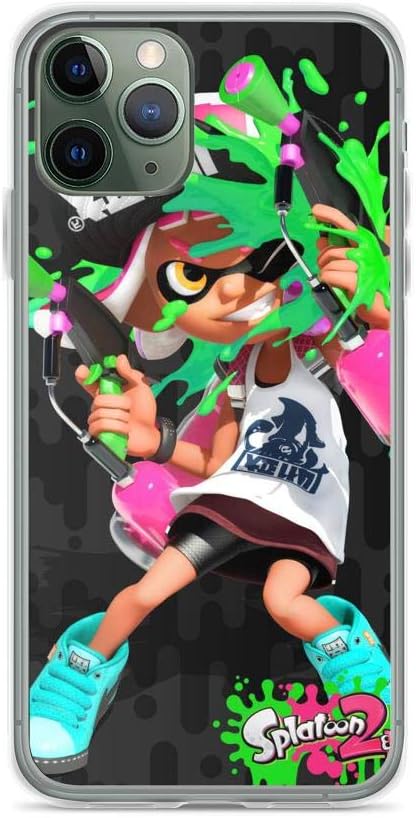 Gryss Compatible with iPhone 11 Case Splatoon Inkling Girls Boys Shooter Game Pure Clear Phone Cases Cover