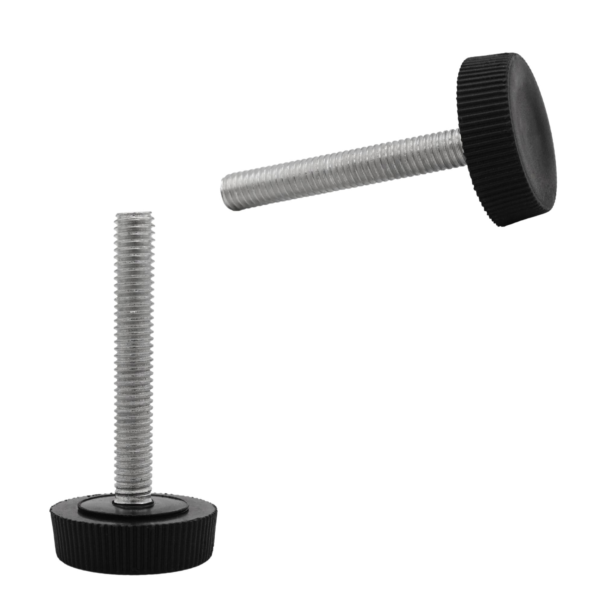SKIR'CO 2 pcs, Furniture Leveling Feet M6 x 40 mm, Adjustable Round Legs 25 mm Diameter, M6 Thread Leveler Foot