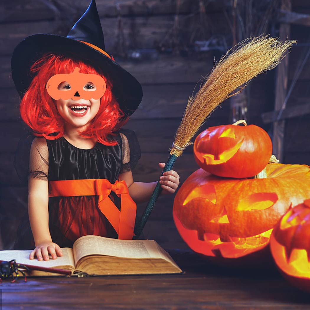 Halloween Mask Decorative Pumpkin Pirate Skeleton Head Felt Cosplay Mask Masquerade Mask for Kids (10 pics)