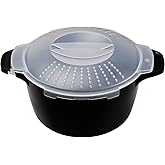 Professional Small Micro Cookware 1 Quart, Microwave Steamer for Vegetables, Microwave Cooker - BPA Free, Dishwasher Safe