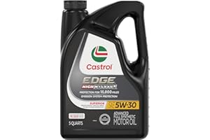 Castrol EDGE High Mileage 5W-30 Advanced Full Synthetic Motor Oil, 5 Quarts