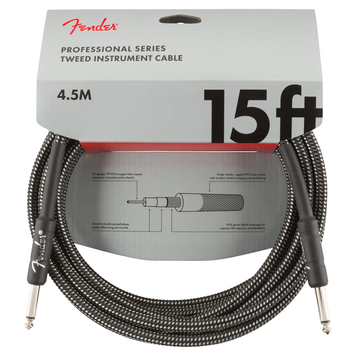 Fender PRO 15 INST CABLE GRY TWD