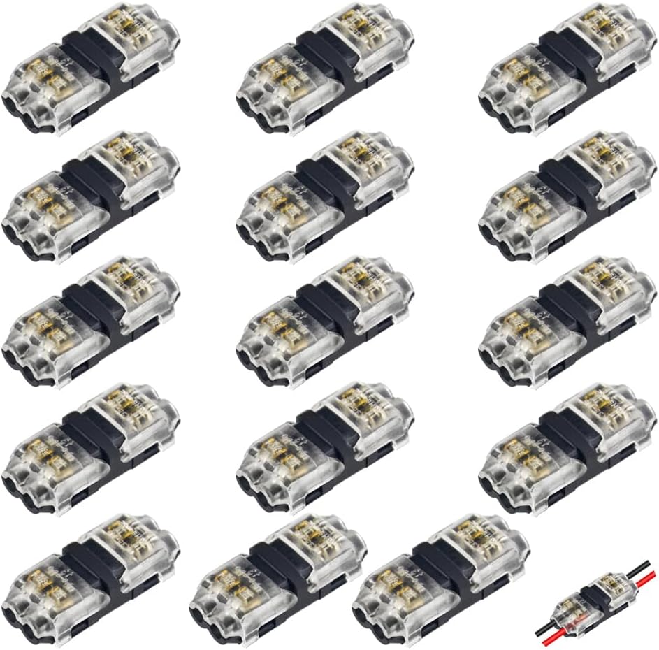 WMYCONGCONG 15x 2 Pin 2 Way I Type Wire Connectors No Strip Low Voltage DC AC