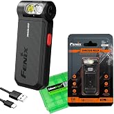 Fenix SW05R-RED Clip On Flat Body swival Flashlight with Red Light with EdisonBright Accessory case Bundle (Black)