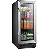 Lanbo 15 Inch Beverage Cooler 70 Cans Built In Compressor Beverage Fridge