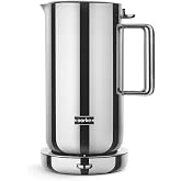 Aarke Kettle - Electric Stainless Steel Tea Kettle 1.2L (40oz), Steel | Temperature Control, Non-Drip Spout, Double-Wall Construction, Dry Boil Protection, Heat-Safe Handle, LED Cool-Down Indicator