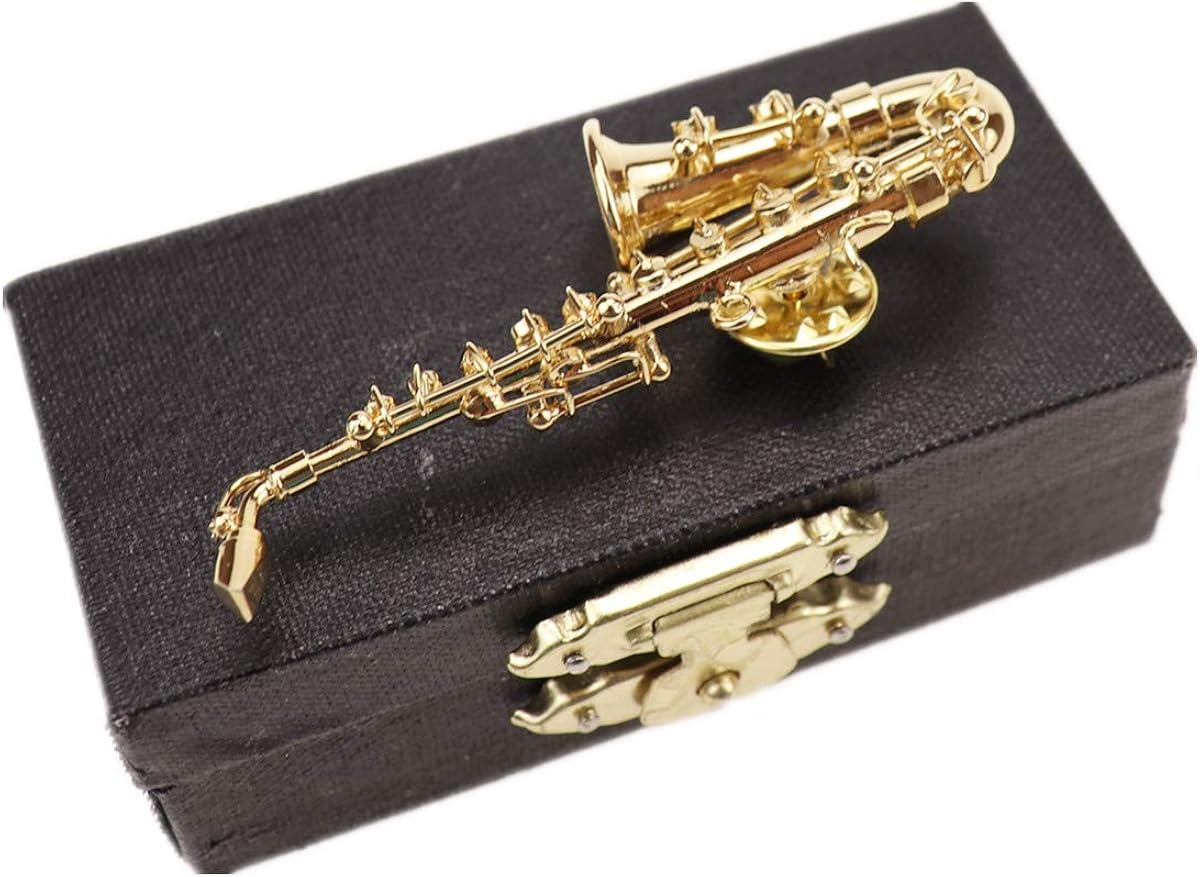 Seawoo Dselvgvu Saxophone Pin Saxophone Brooch with Case