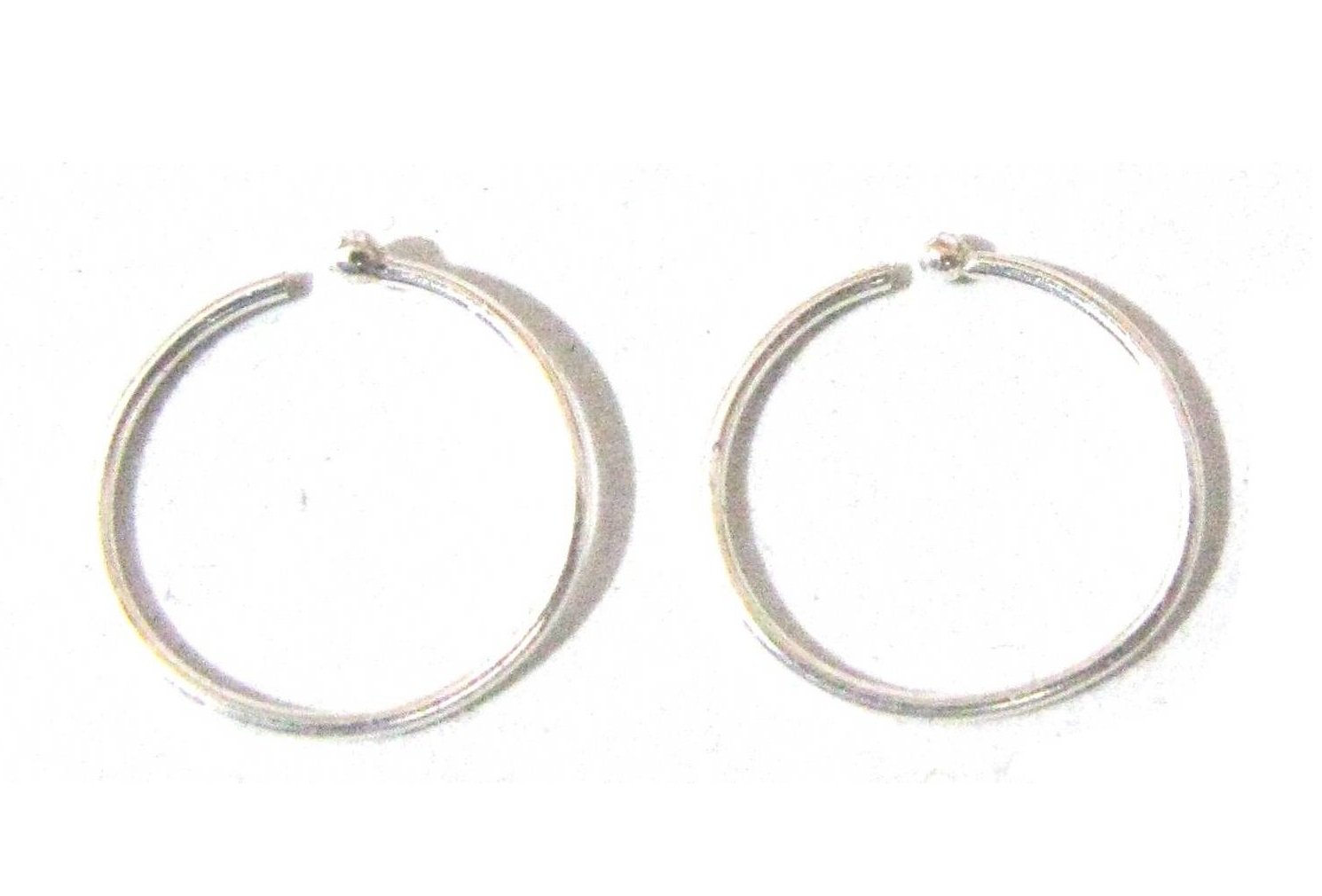 Set of 2 Nose Rings Small and Extra Thin 0.5mm 925 Silver (6 MM)