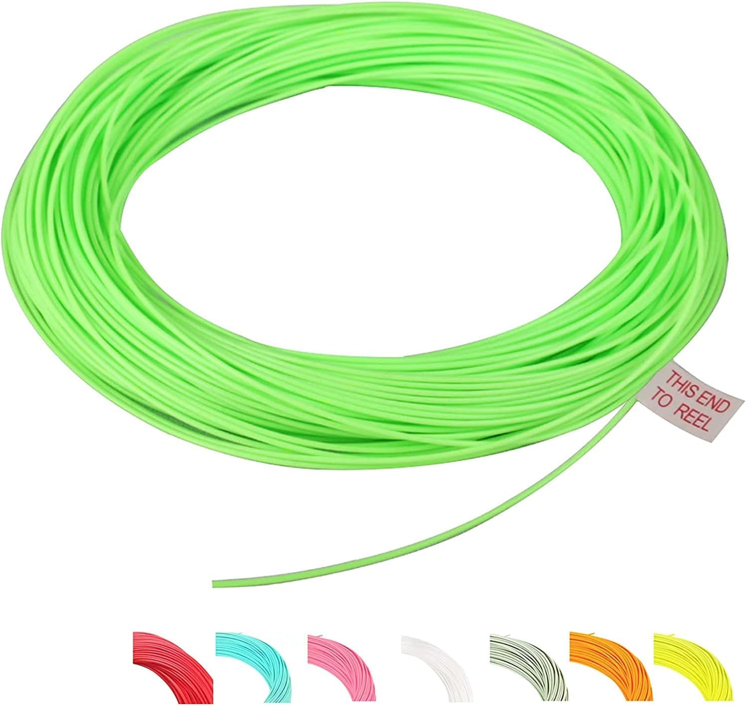 MAXIMUMCATCH Maxcatch Best Price Fly Fishing Line (Weight Forward, Floating) and Fly Line combo with backing leader and tippet (1F/2F/3F/4F/5F/6F/7F/8F/9F/10F) (Fly Line Pale Green, WF1F 100FT)