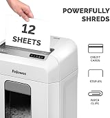 Fellowes 12Ms Mini-Cut Shredder 12 Sheets 4 x 12 mm 23 L Bin SafeSense Auto view 7