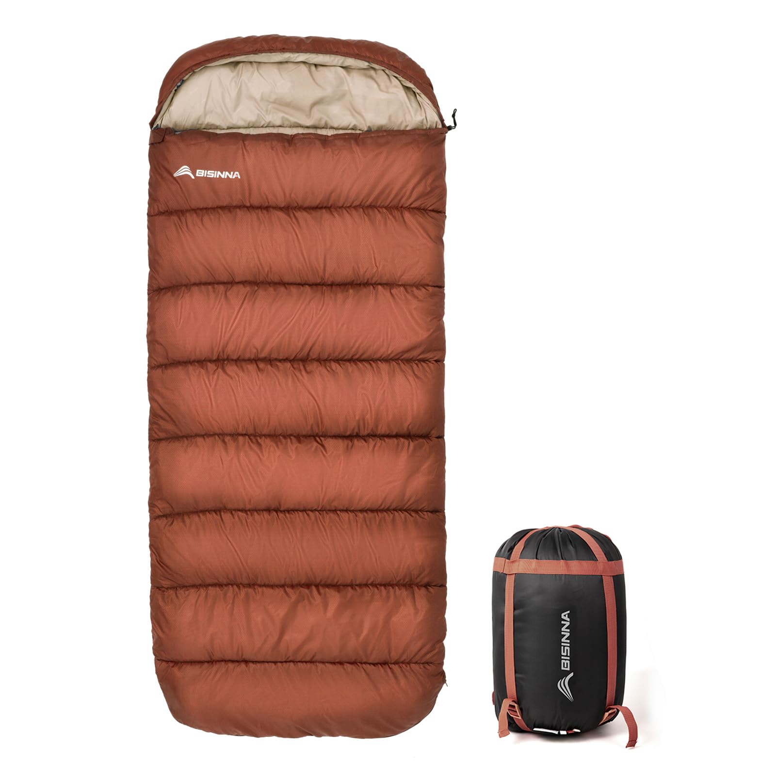 Photo 1 of BISINNA XXL Sleeping Bag(90.55"x39.37") for Big and Tall Adults,3-4 Seasons Plus Size Warm and Comfortable Waterproof Lightweight Sleeping Bag Great for Camping Backpacking Hiking Indoor & Outdoor