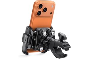 Lamicall Motorcycle Bike Phone Mount - [Upgrade Vibration Dampener] [Camera Friendly] Bike Phone Holder Handlebar Clamp, Bicy